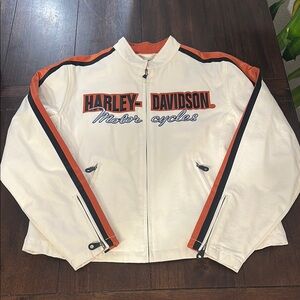 Harley-Davidson Cream and Orange Women’s Jacket